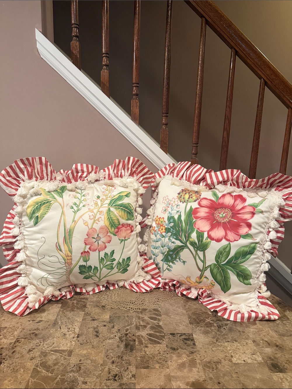 Legacy “A Ryan Company” Floral Throw Pillows, Set of 2